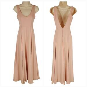Show Me Your Mumu Maxi Dress Womens sz XS Jenn Blush Pink‎ V Neck